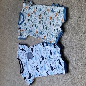 Carter's, set of 2 summertime one piece rompers outfits, 6m, sharks & di…